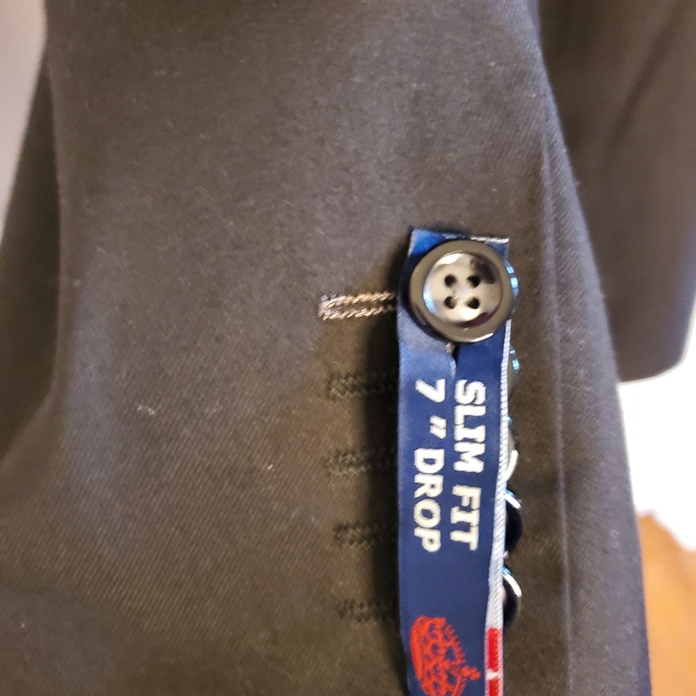 Soul of london Navy and black piqué suit Slim fit  Size 48R - Picture 4 of 9